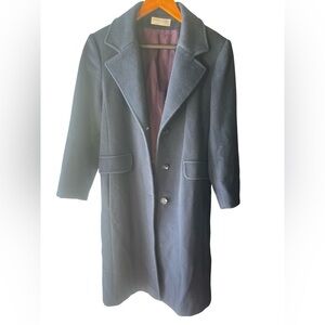 Forecaster of Boston 100% Wool Coat Navy Blue USA Made